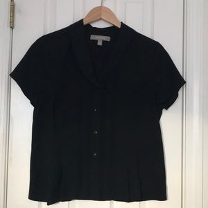 Short Sleeve Black Blouse